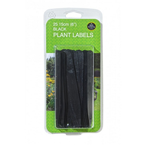 Black Plant Labels 15cm (6) x25